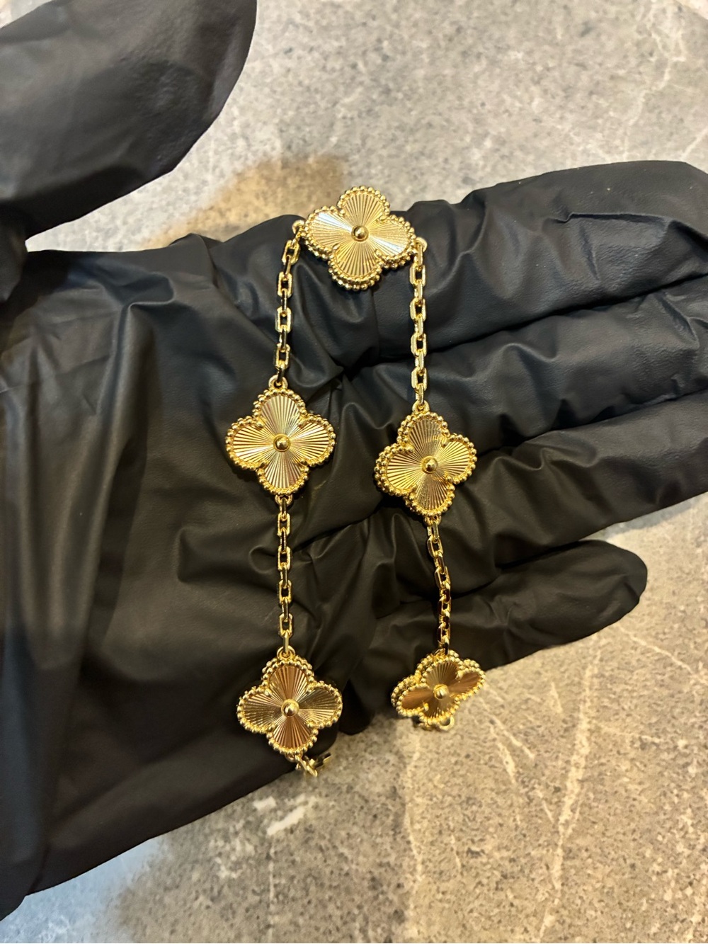 Van Cleef & Arpels Gold Alhambra Link Bracelet